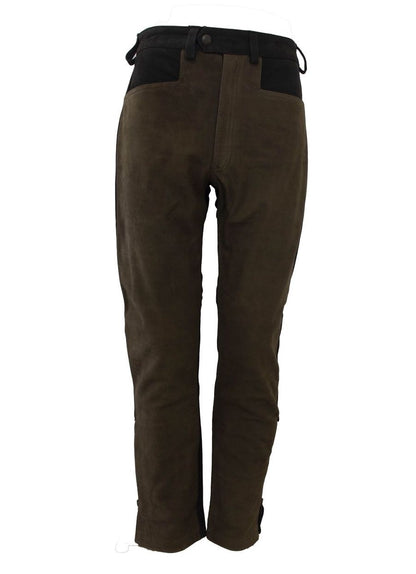 Pantalon cuir de buffle bicolore