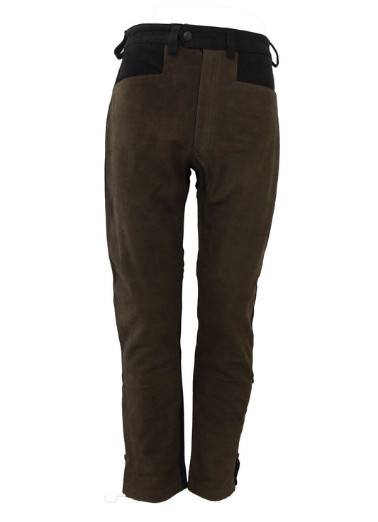 Pantalon cuir de buffle bicolore