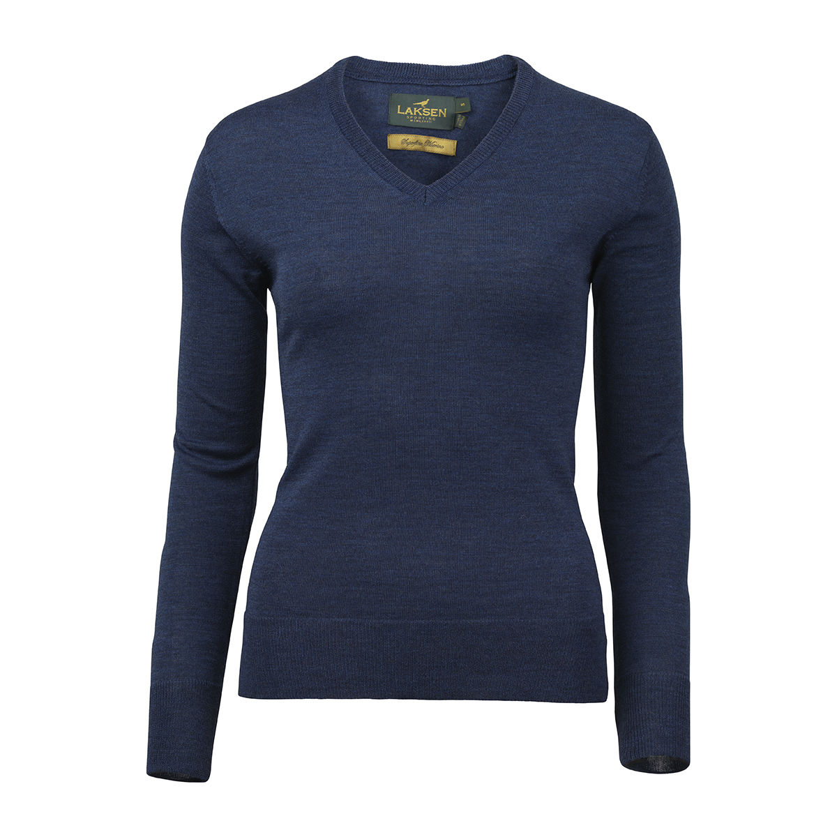 Pull merino femme col V Carnaby olive