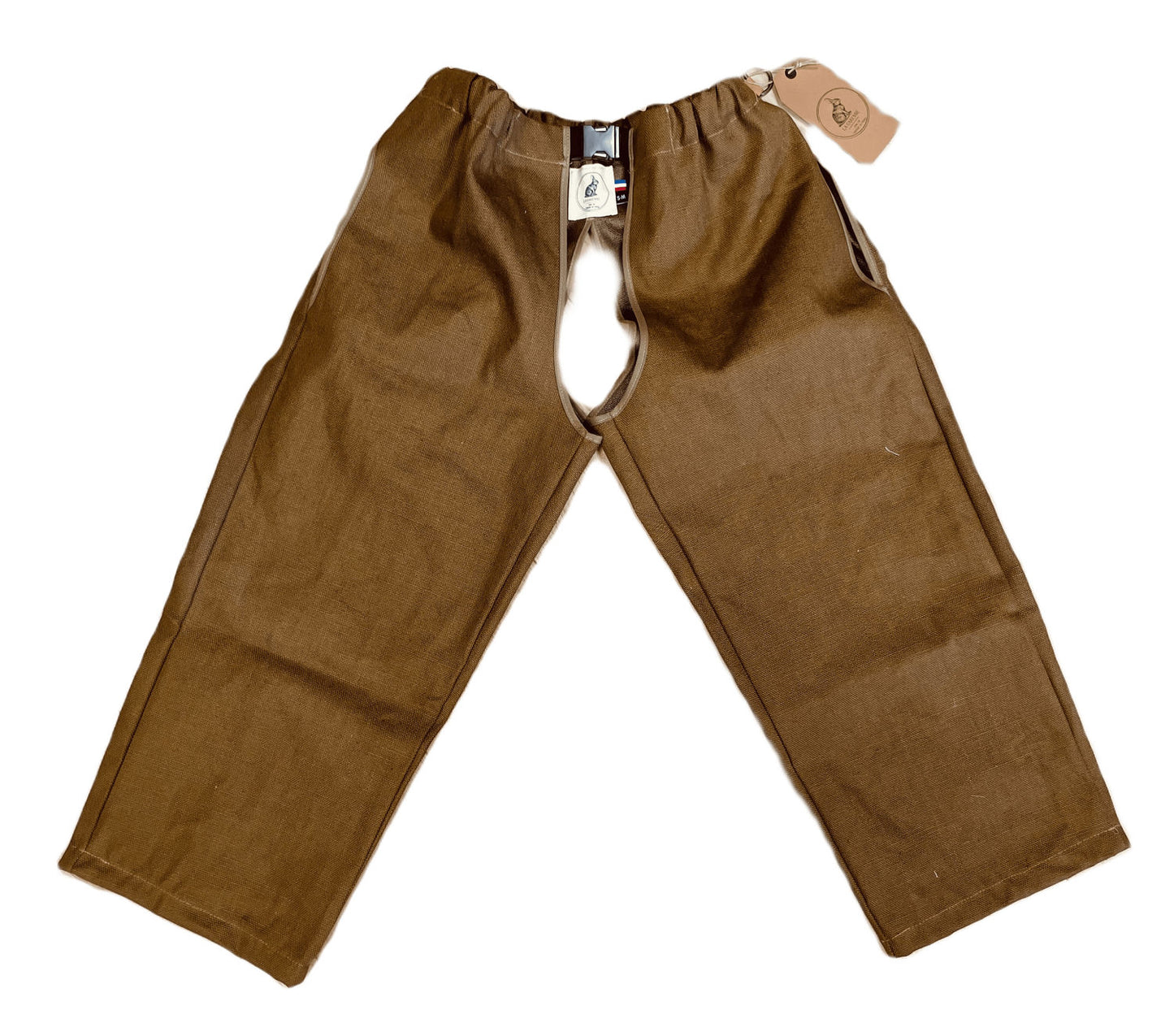 Cuissards marron lin enduit