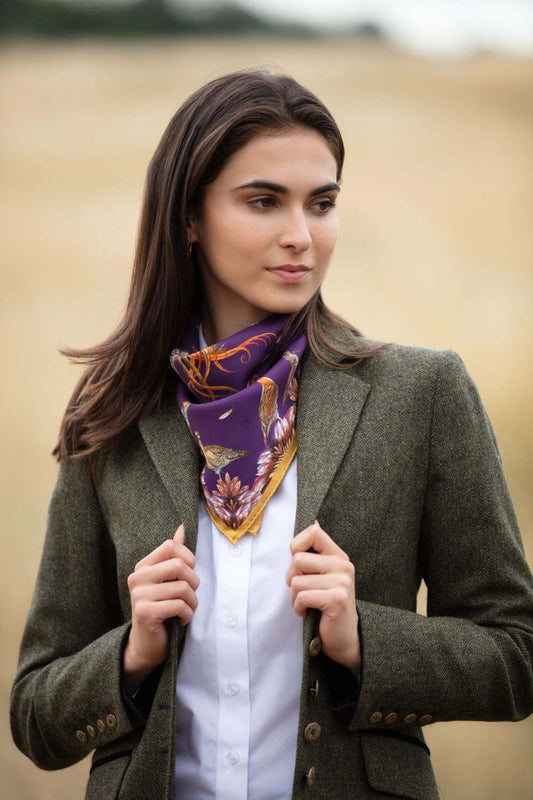 Carré grouse misconduct aubergine gold medium