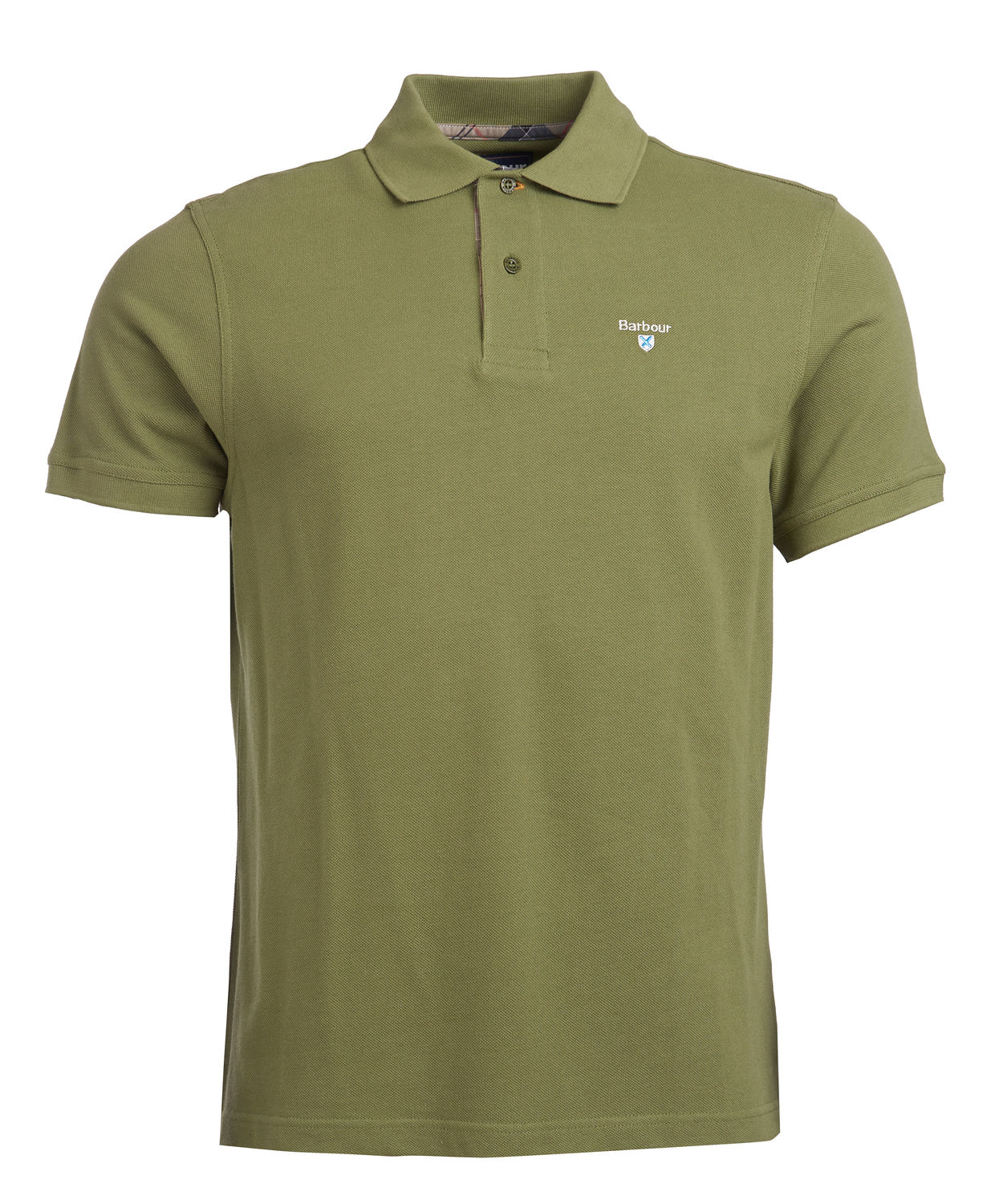 Burnt olive tartan polo