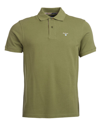 Burnt olive tartan polo