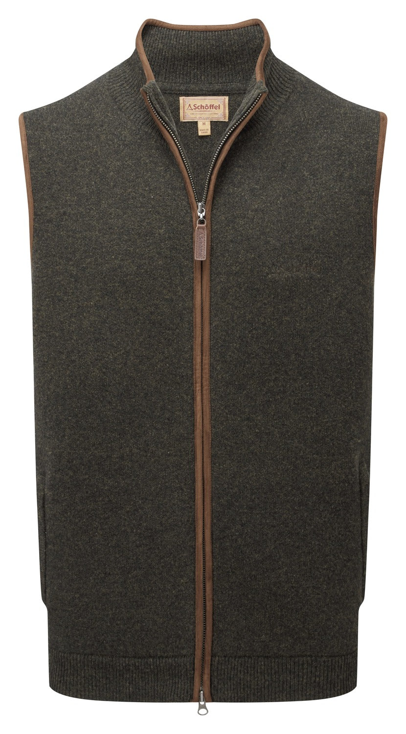 Gilet mérinos Orkney loden green