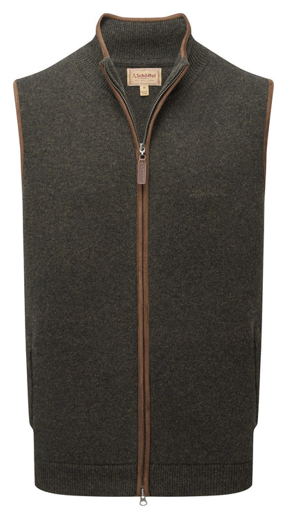 Gilet mérinos Orkney loden green