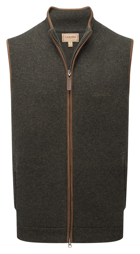 Gilet mérinos Orkney loden green