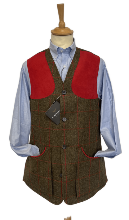 Gilet tweed Moorland K553 red