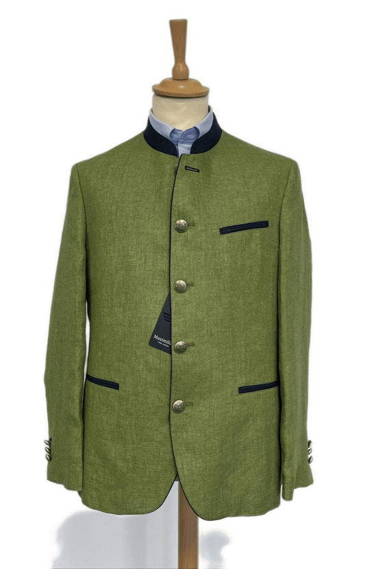 Veste autrichienne Murau grasgrun en lin