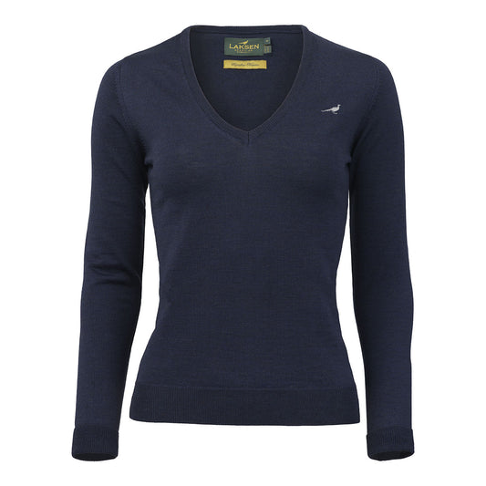 Pull mérino femme col v Camilla