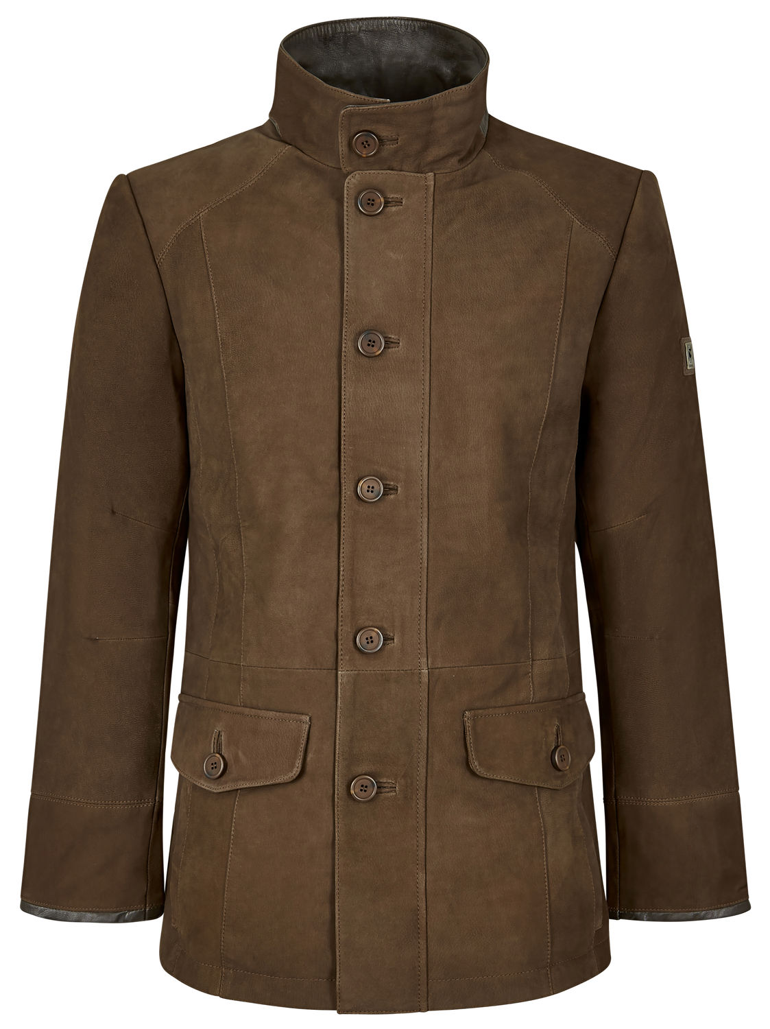 Veste en cuir Moore walnut