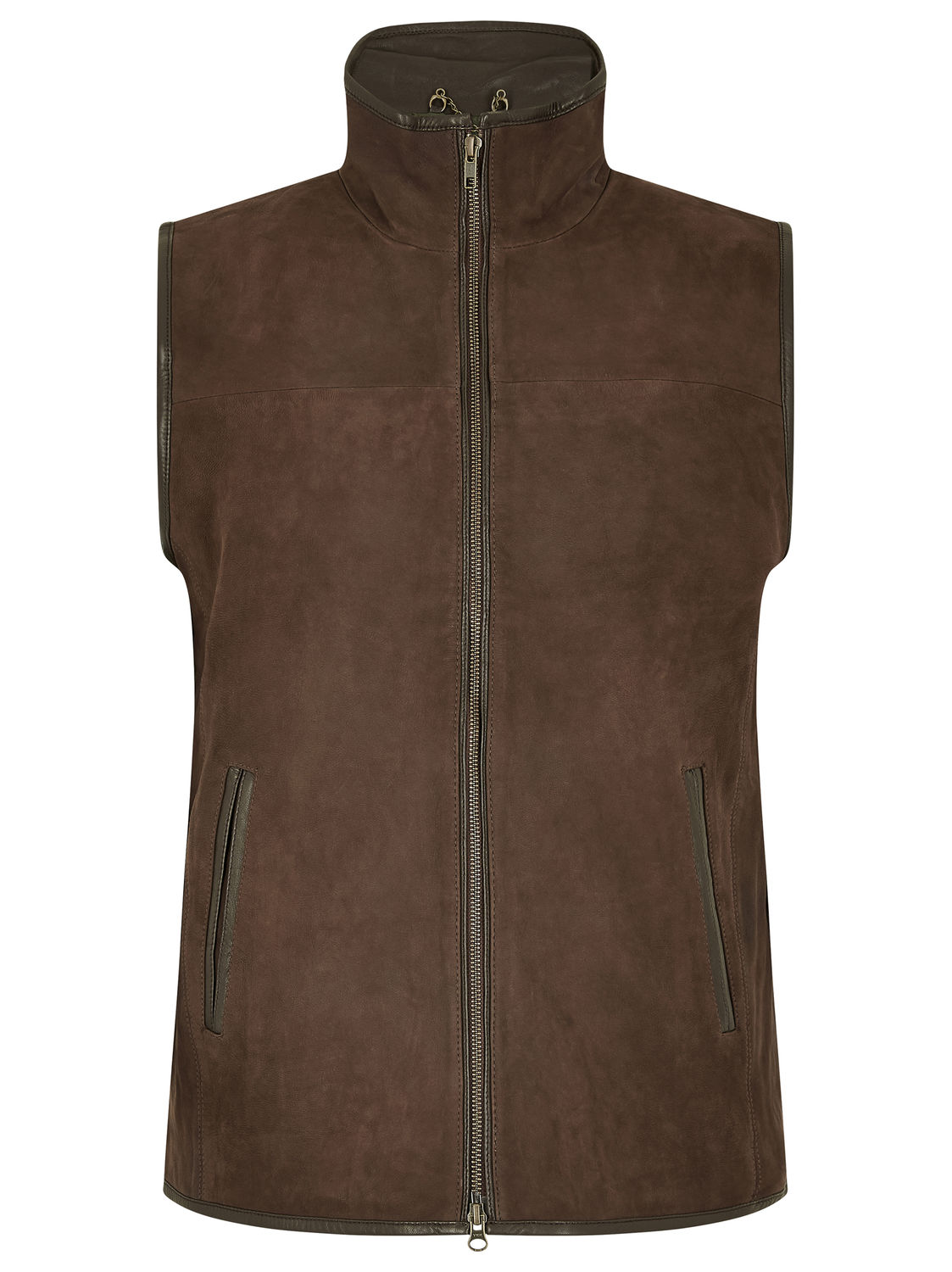 Gilet en cuir Dunhill walnut