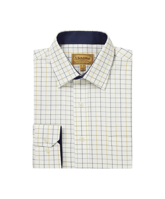 Chemise Burnham vintage navy tattersall