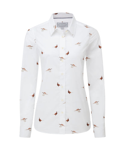 Chemise imprimée faisans femme
