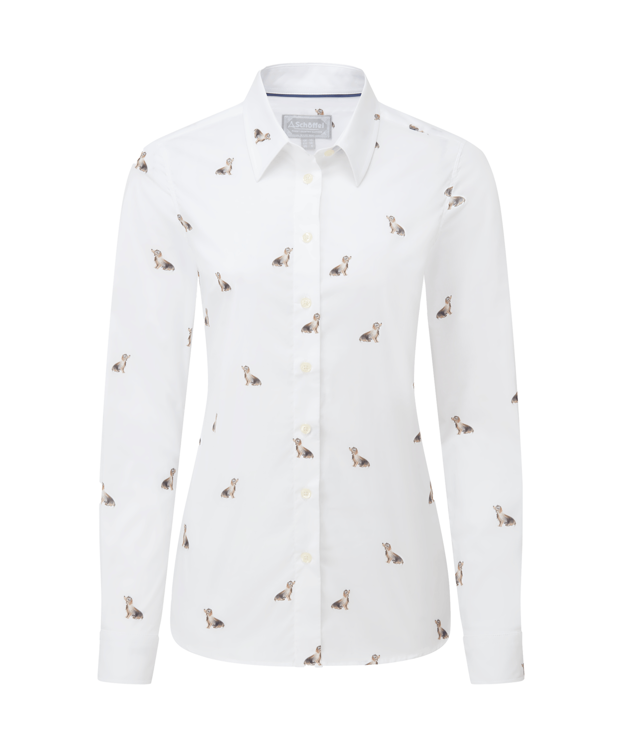 Chemise imprimée teckel femme