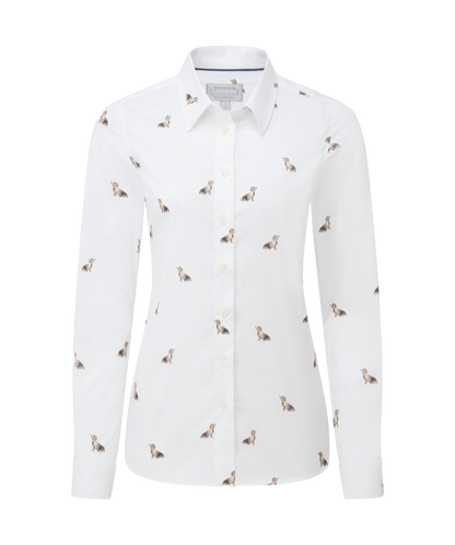 Chemise imprimée teckel femme