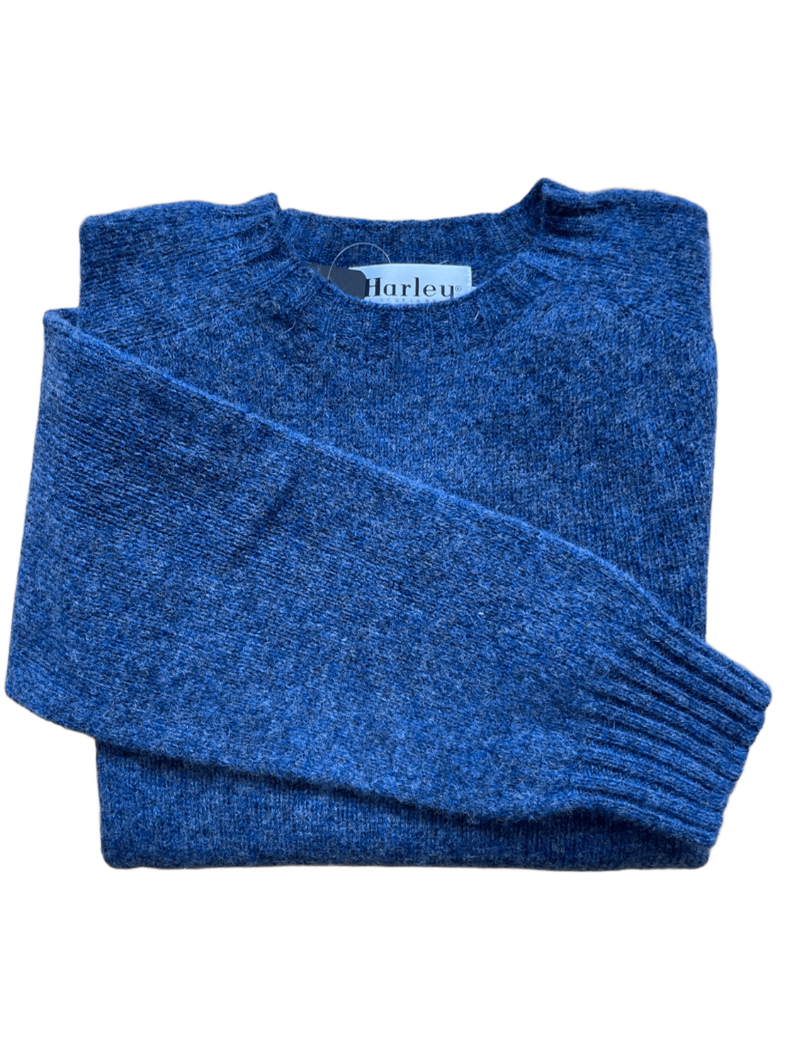 Pull col rond denim