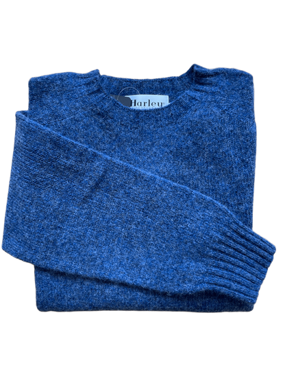 Pull col rond denim