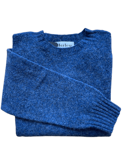 Pull col rond denim