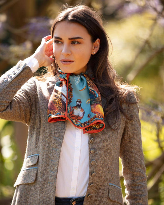 Foulard étroit Heads or Tails Duck egg blue
