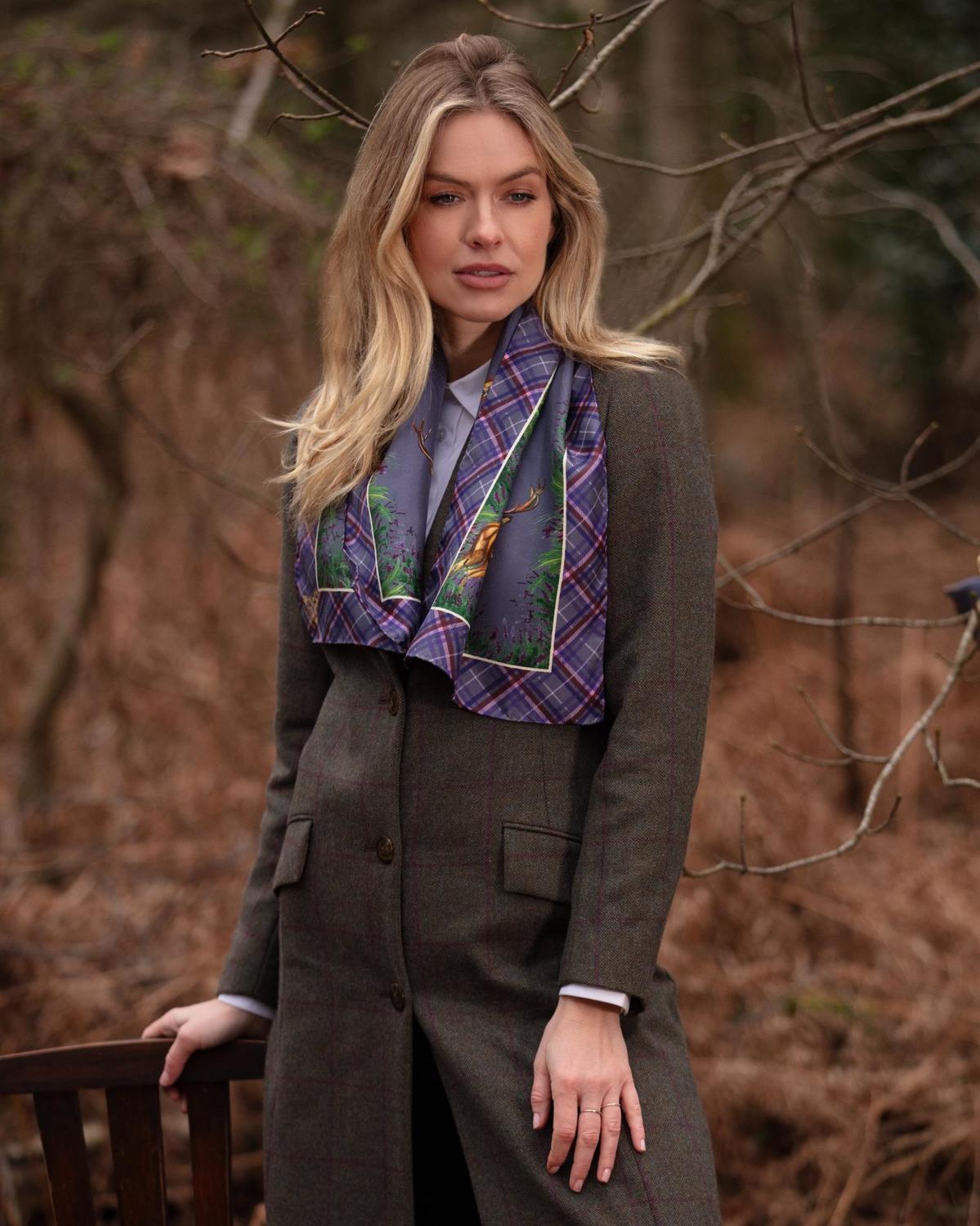 Foulard étroit Caledonia amethyst