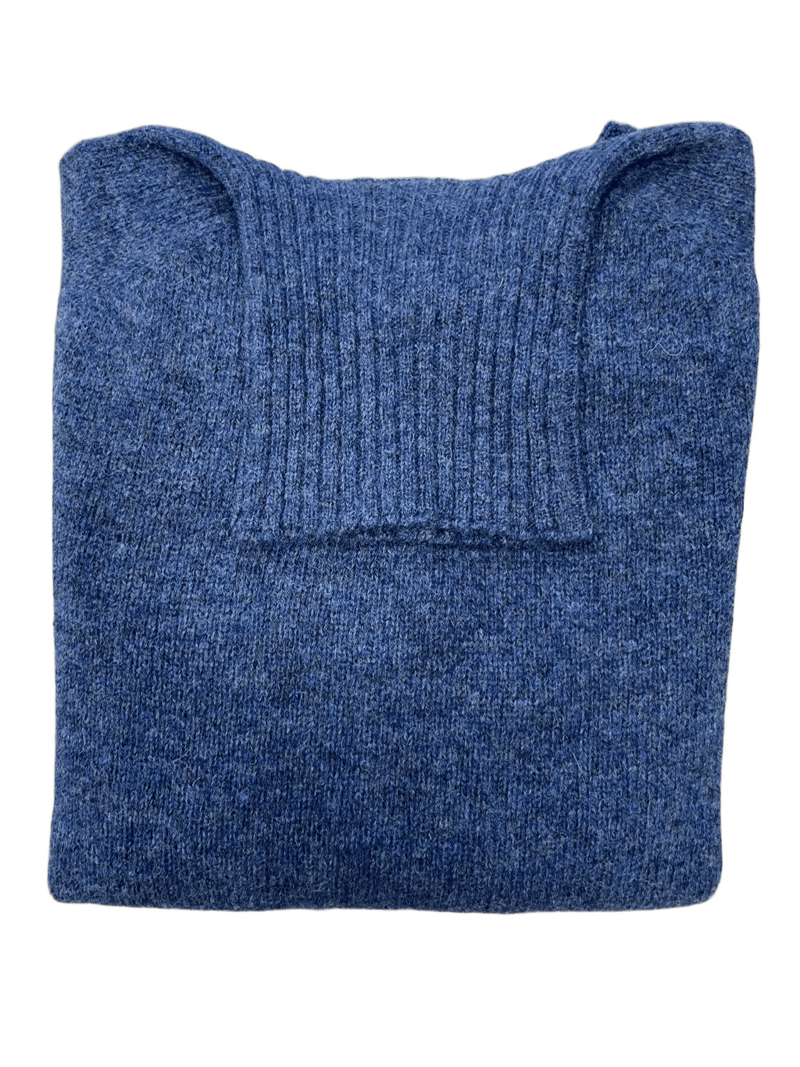 Pull col roulé denim