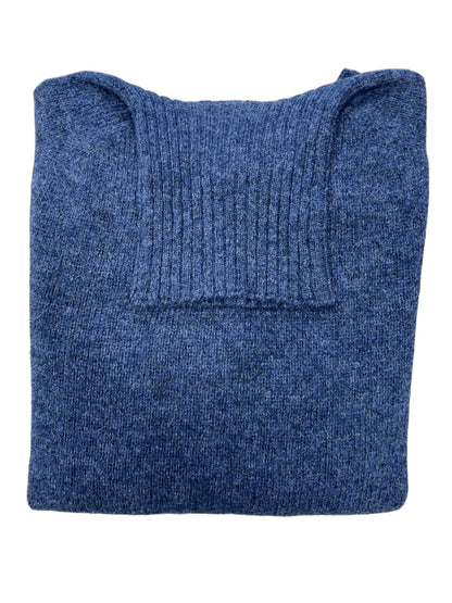 Pull col roulé denim