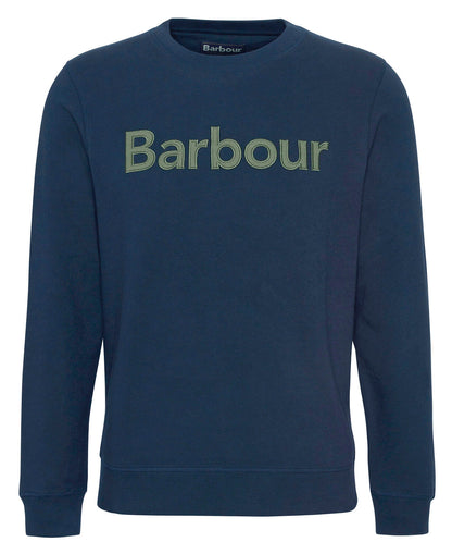 Sweat pique applique crew navy