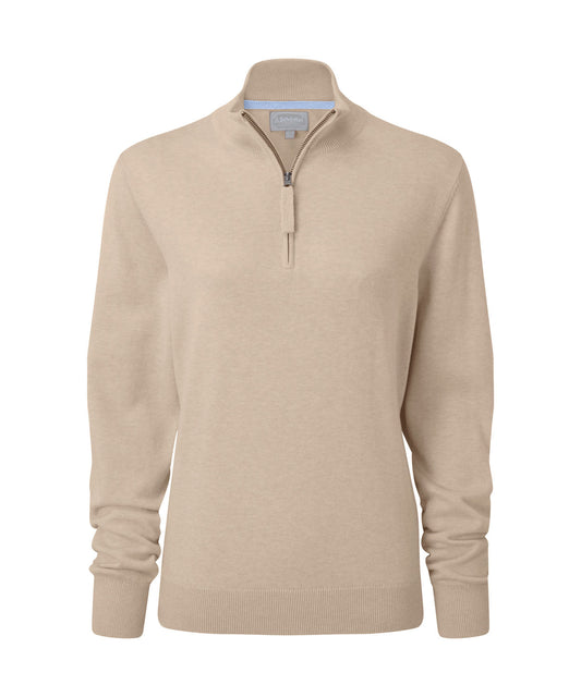 Pull Polperro femme 1/4 zip coton prima 2 coloris