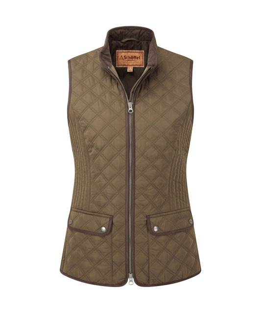 Gilet quilt femme olive