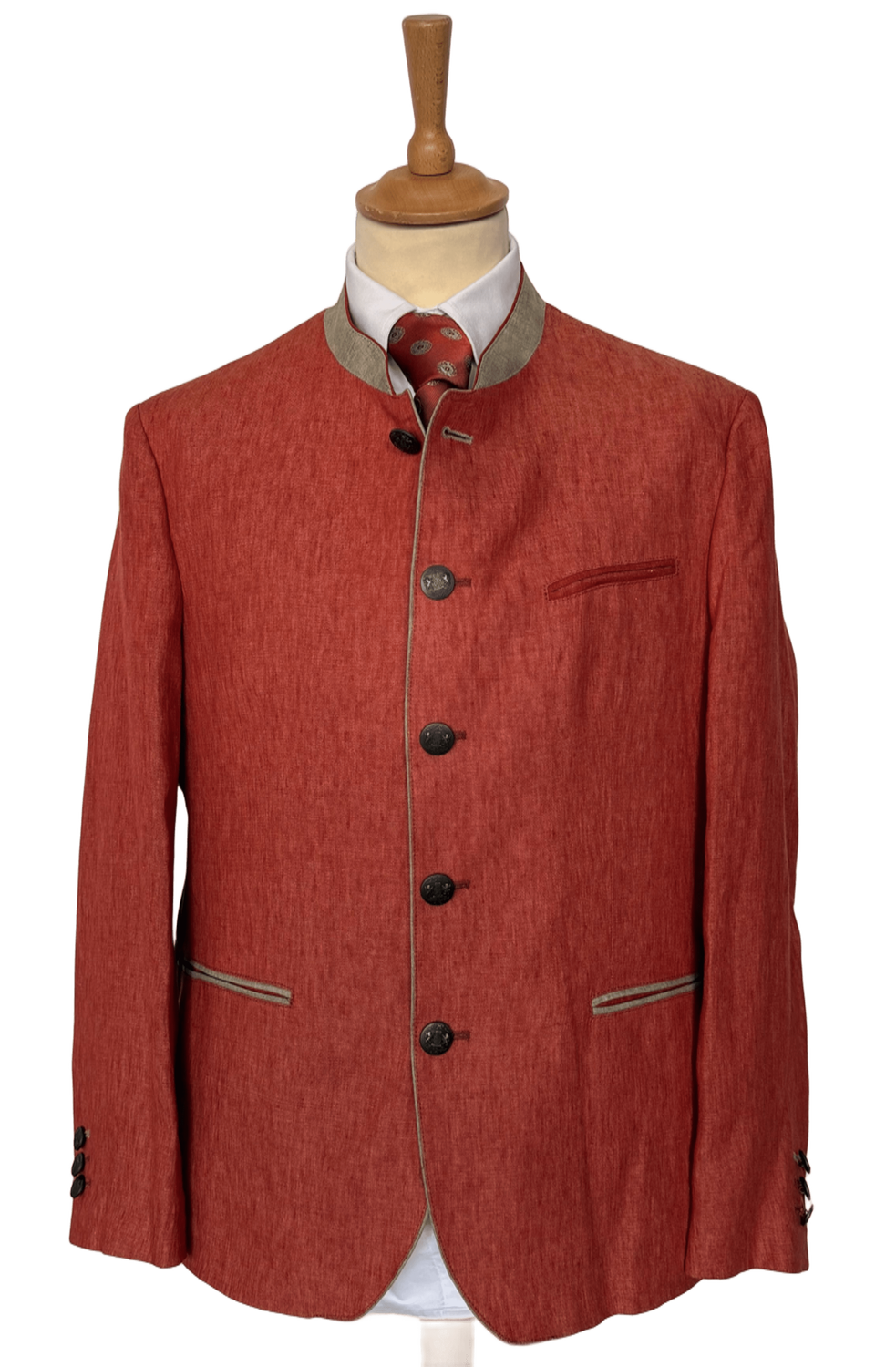 Veste autrichienne Murau braun en lin