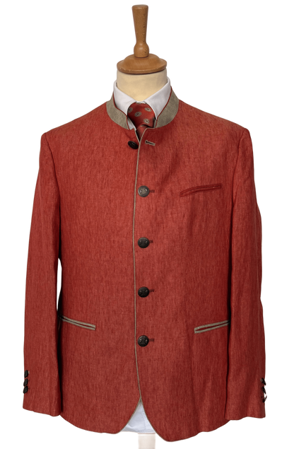 Veste autrichienne Murau braun en lin