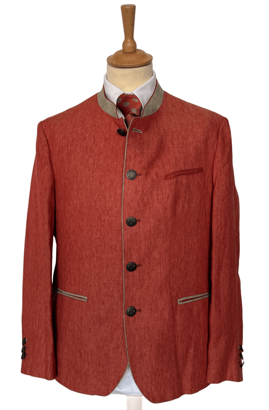 Veste autrichienne Murau braun en lin