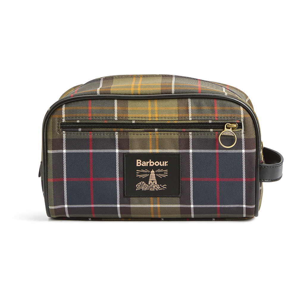Tartan toiletry bag