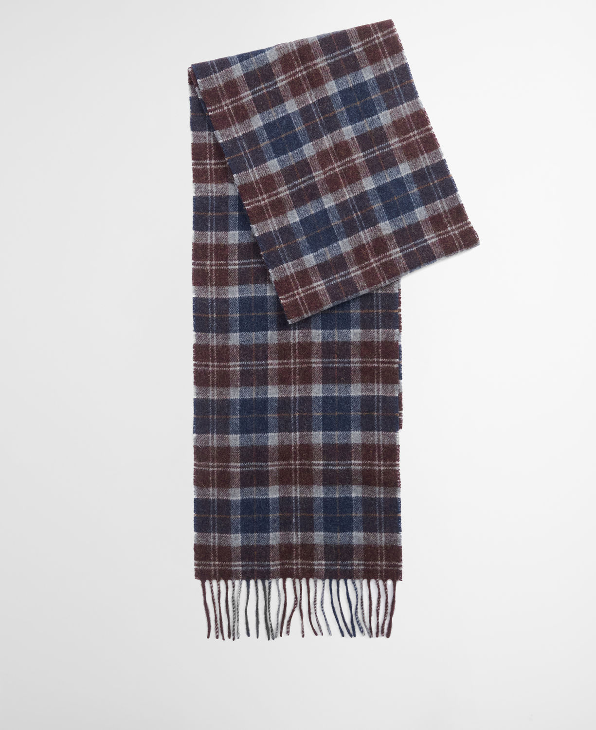 Echarpe lambswool midnight oak tartan