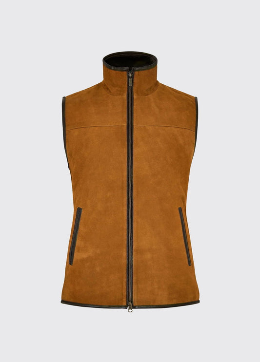 Gilet en cuir Dunhill tan