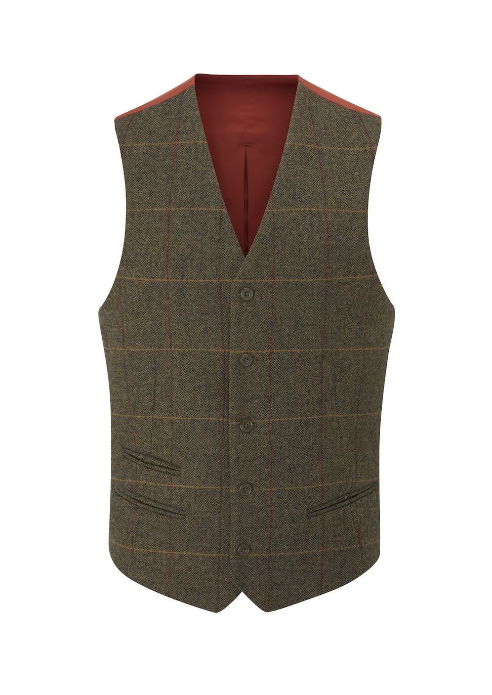 Gilet Compton dos satin teak