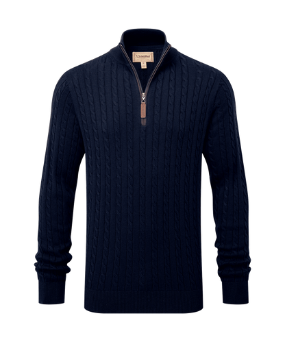 Pull coton cashmere Calton 1/4 zip 3 coloris