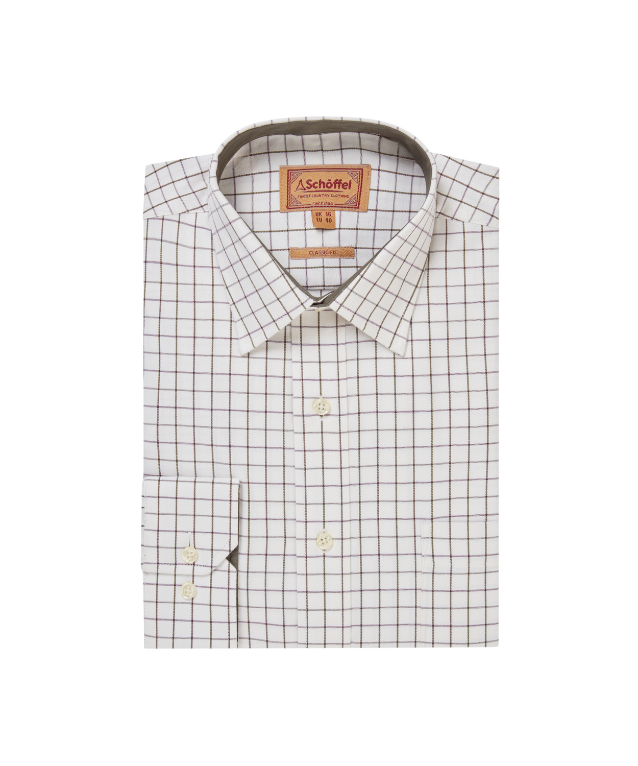 Chemise Burnham dark olive tattersall