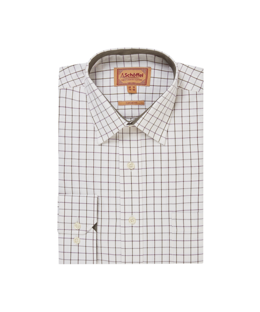 Chemise Burnham dark olive tattersall
