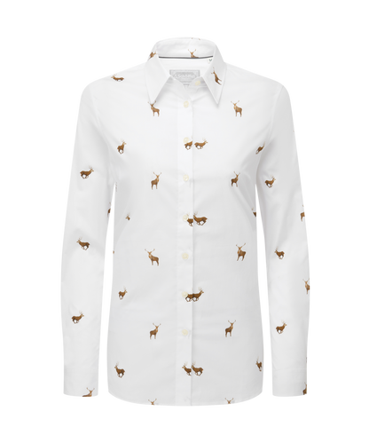 Chemise imprimée cerfs femme