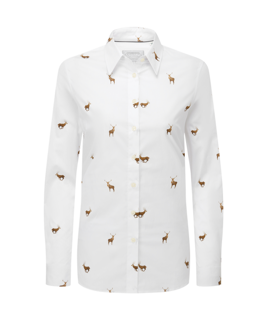 Chemise imprimée cerfs femme