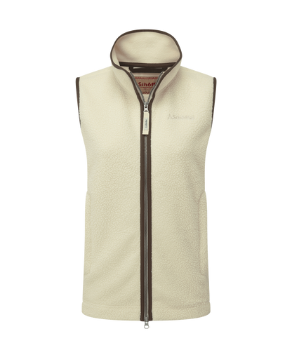 Gilet polaire Lyndon retro écru femme