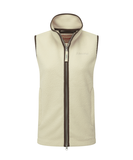 Gilet polaire Lyndon retro écru femme