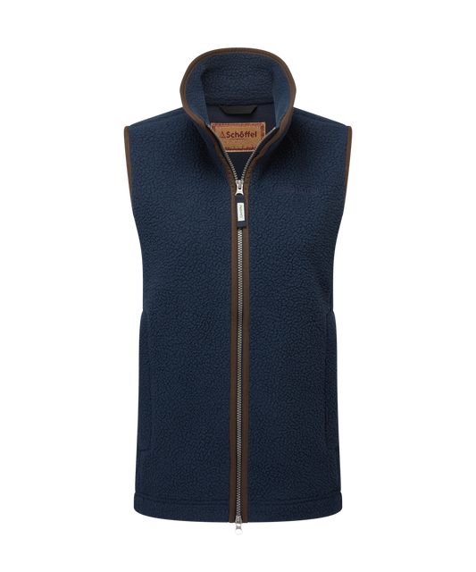 Gilet polaire Lyndon retro navy femme