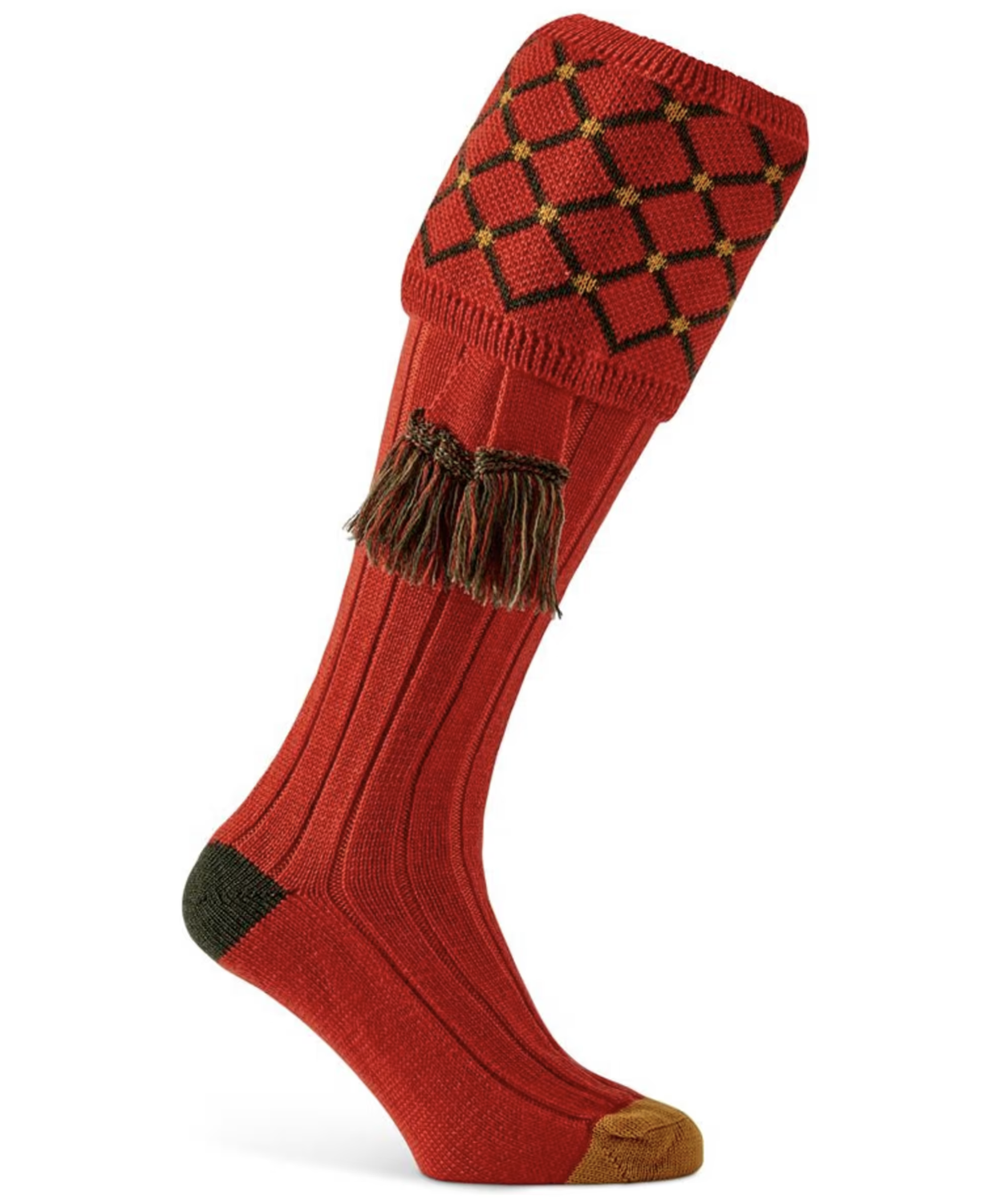 Chaussettes Regent orange avec garters