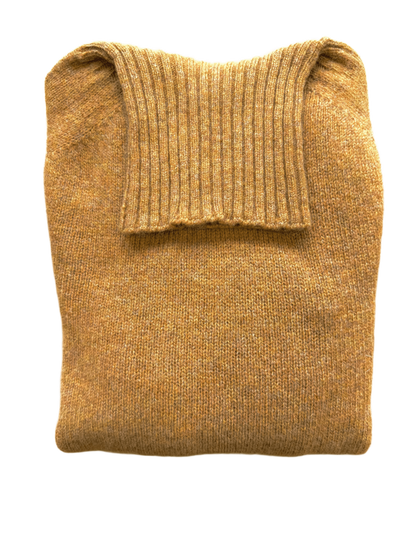 Pull col roulé gold rust