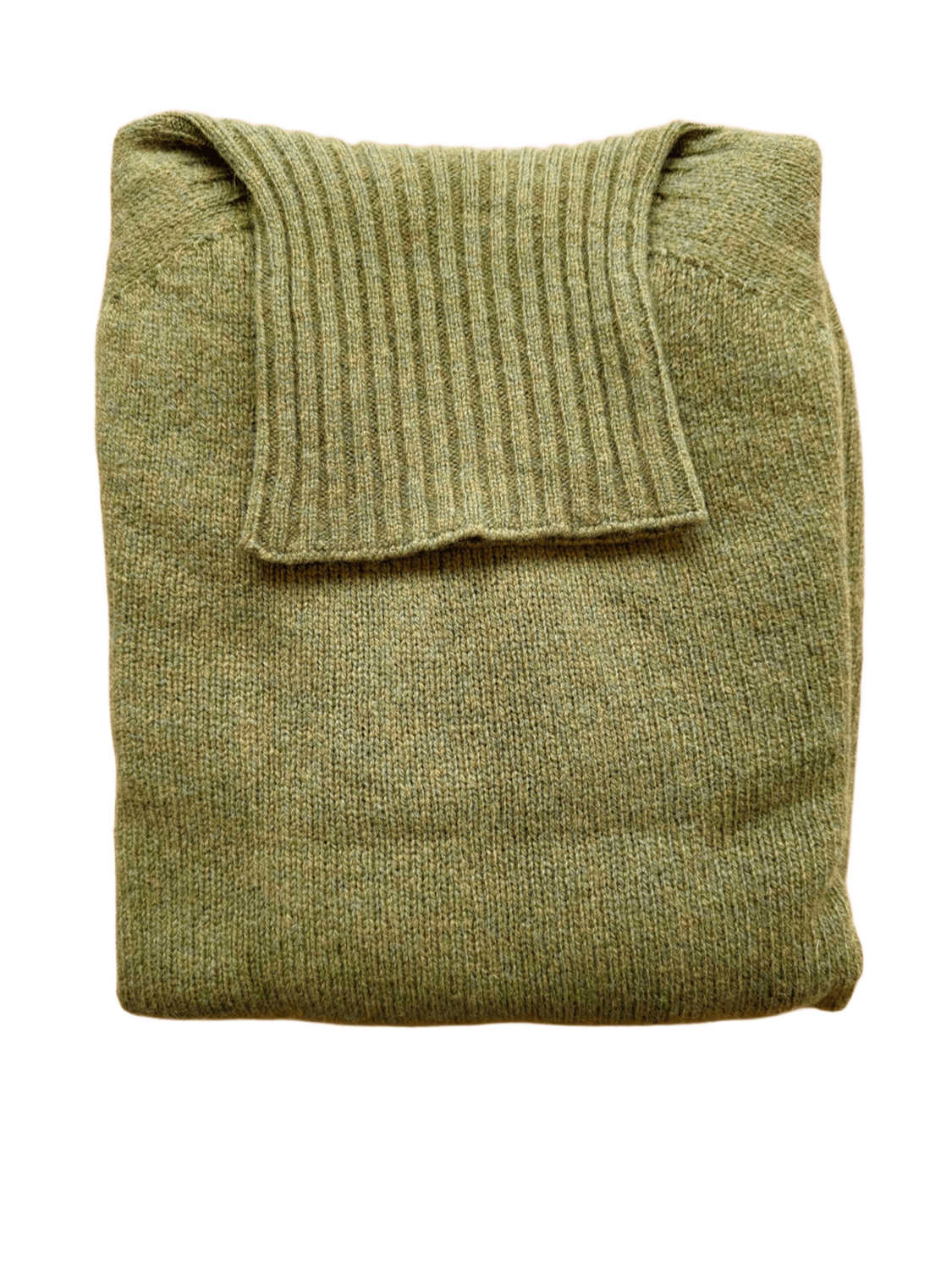 Pull col roulé lichen