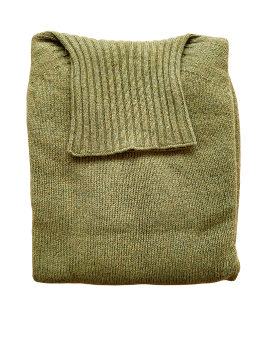 Pull col roulé lichen