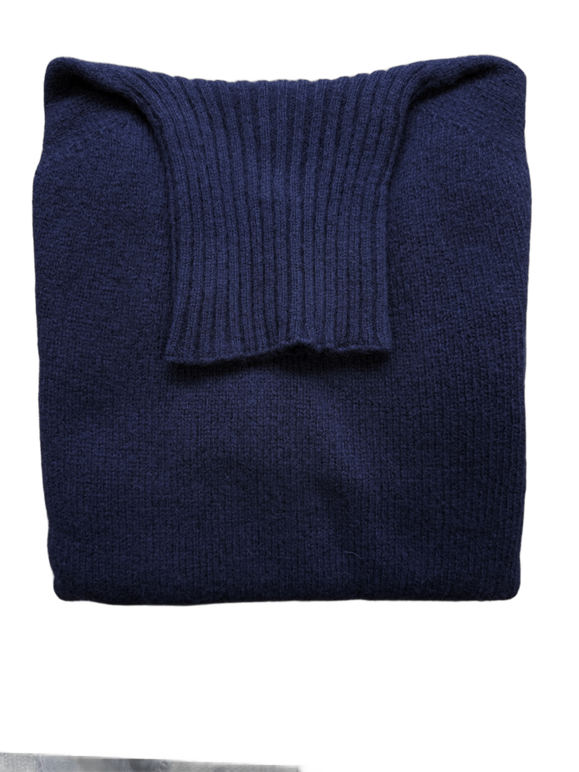 Pull col roulé navy
