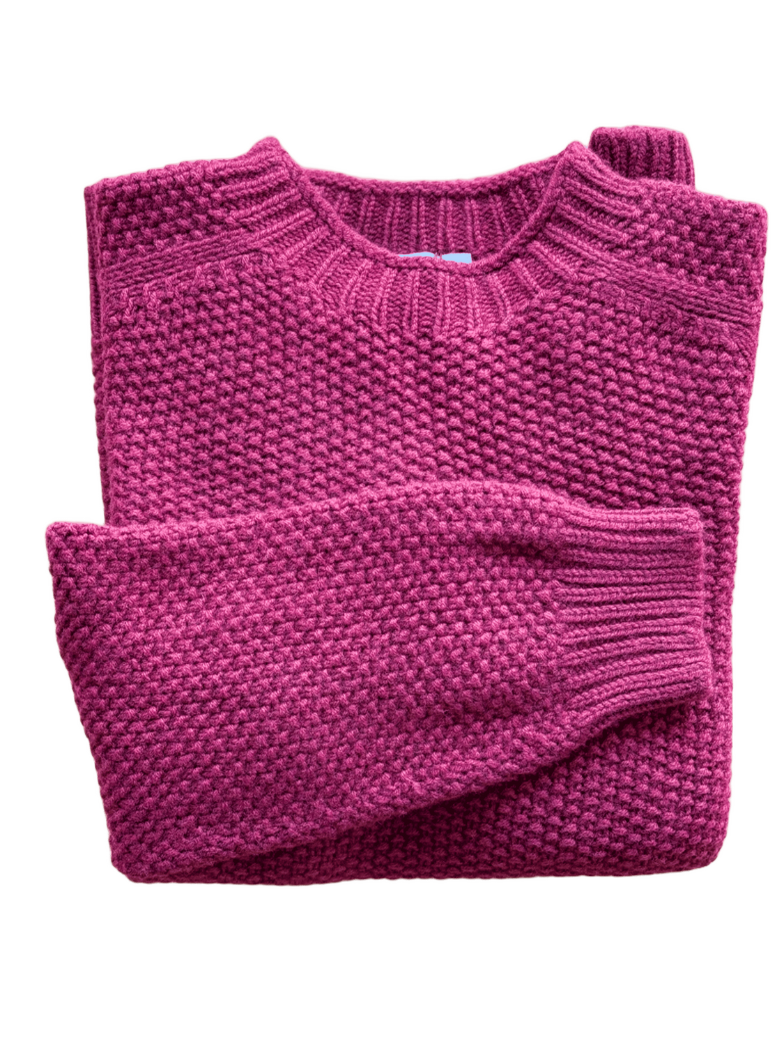 Pull col rond point de riz russet red